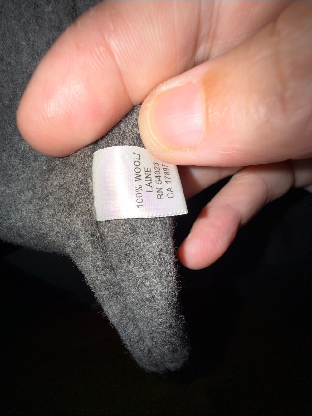 Banana Republic Dark Brown Men's Overcoat- hole on arm - Picture 4 of 6